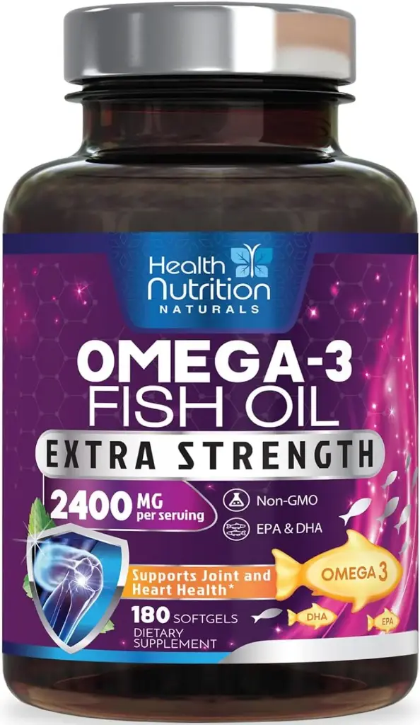 Omega 3 Fish Oil 2400 mg 180 cápsulas blandas Health Nutrition