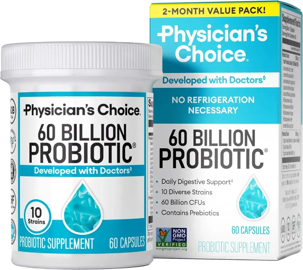 Probióticos 60 billones CFU 60 cápsulas Physician Choice