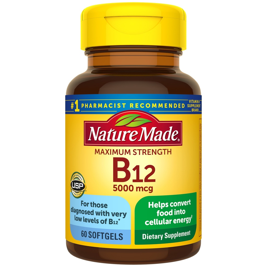 Vitamina b12 5000 mcg 60 cápsulas Nature Made