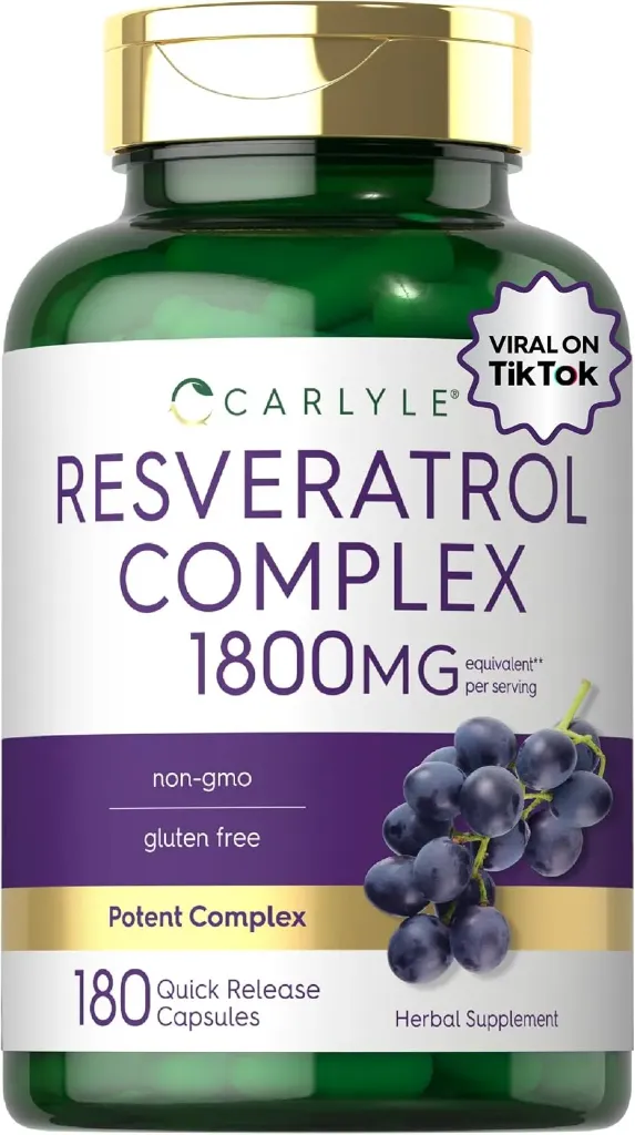 Resveratrol 1800 mg 180 cápsulas Carlyle