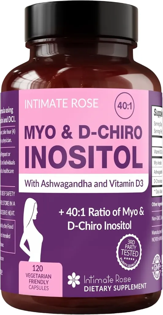[MJ] Myo-inositol 2000 mg + D-chiro-inositol 50 mg + vitamina D3 90 mcg 120 cápsulas Intimate Rose