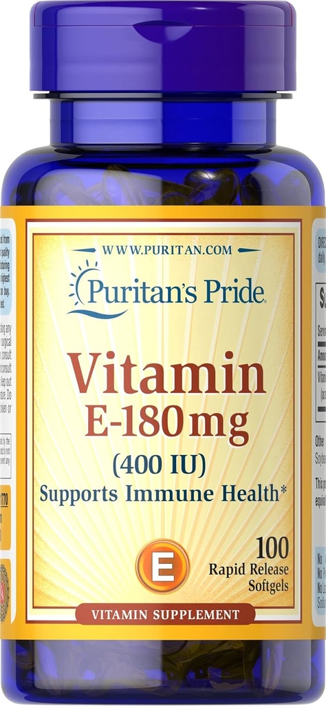 Vitamina e 400 iu 100 cápsulas Puritan's Pride