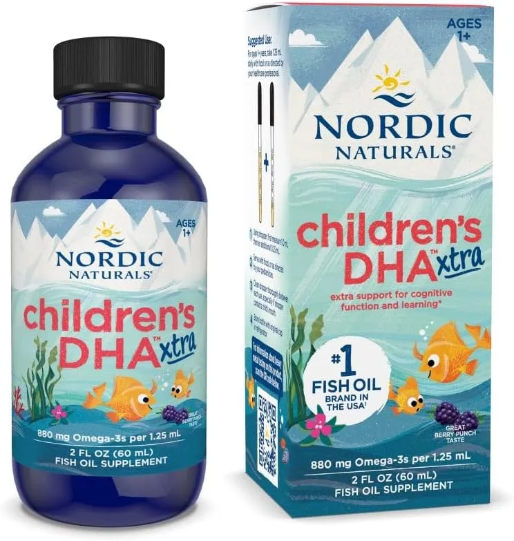 Omega 3 Xtra + DHA para niños líquido 880 mg 60 ml Nordic Naturals