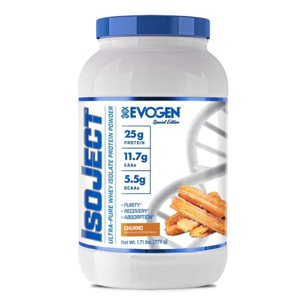 Proteína aislada Isoject 25 g sabor churro 25 servicios Evogen