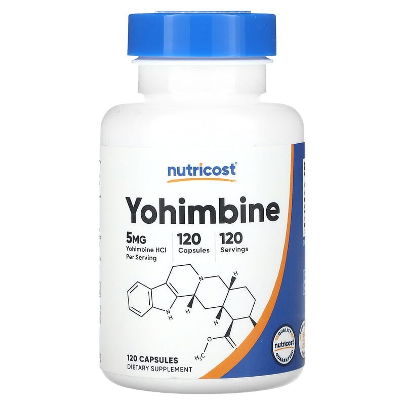 Yohimbina 5 mg 120 cápsulas Nutricost