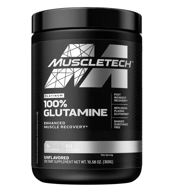 Polvo 100% Glutamina Platinum Series Sin Sabor 60 Servicios MuscleTech