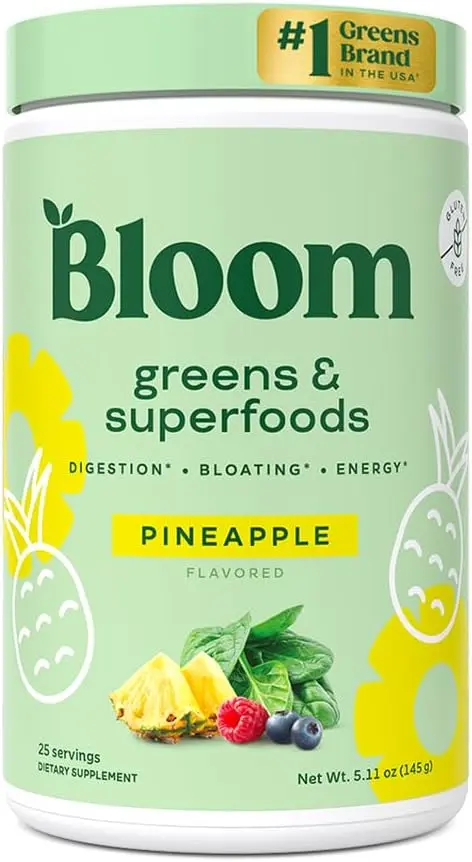 [SD-0130] Greens sabor piña 25 servicios Bloom Nutrition
