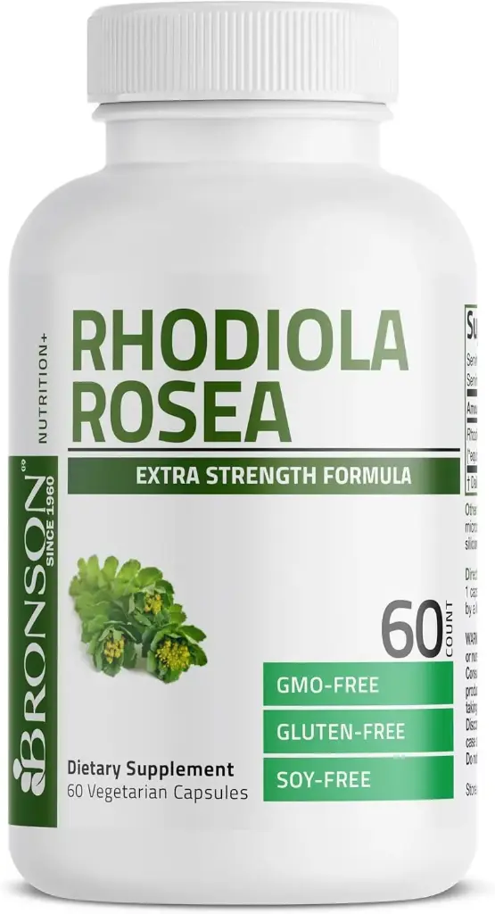 Rhodiola rosea 1000 mg 60 cápsulas Bronson