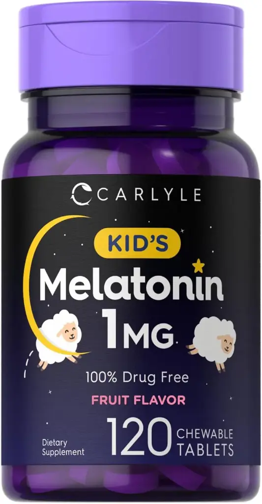 [KD-19312] Melatonina para niños 1 mg 120 tabletas masticables Carlyle