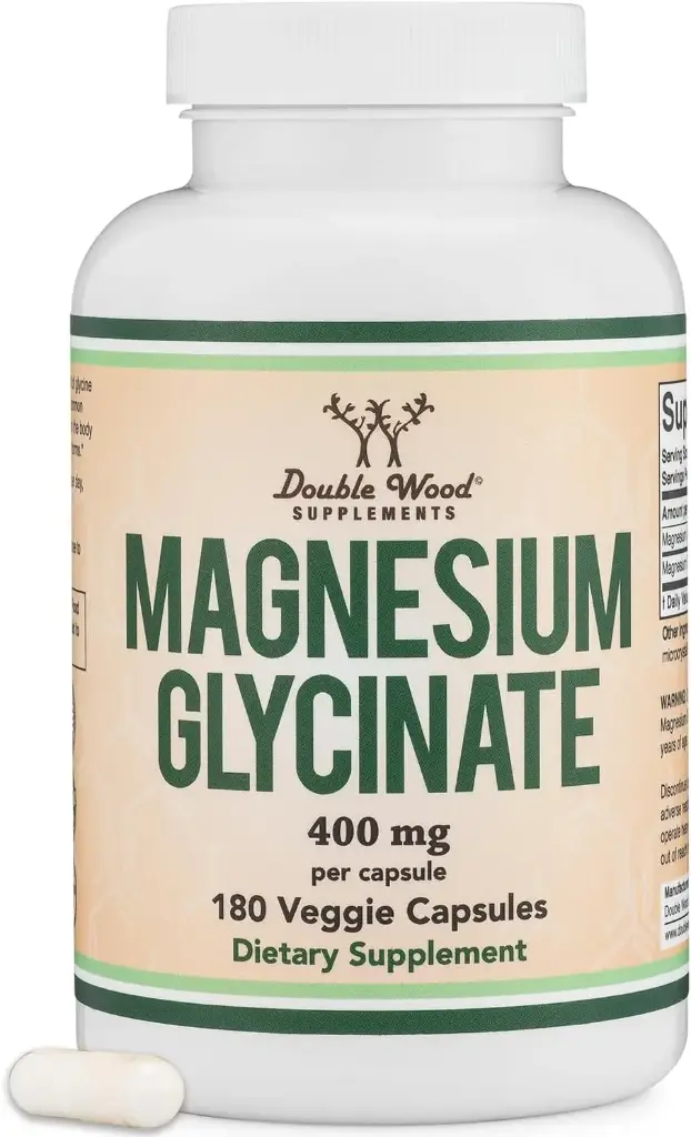 Magnesio glicinato 400 mg 180 cápsulas Double Wood