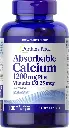 Calcio absorbible 1200 mg + vitamina D 1000 IU 100 cápsulas blandas Puritan's Pride