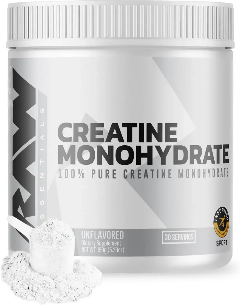 Creatina monohidratada 5 g 30 servicios RAW Nutrition
