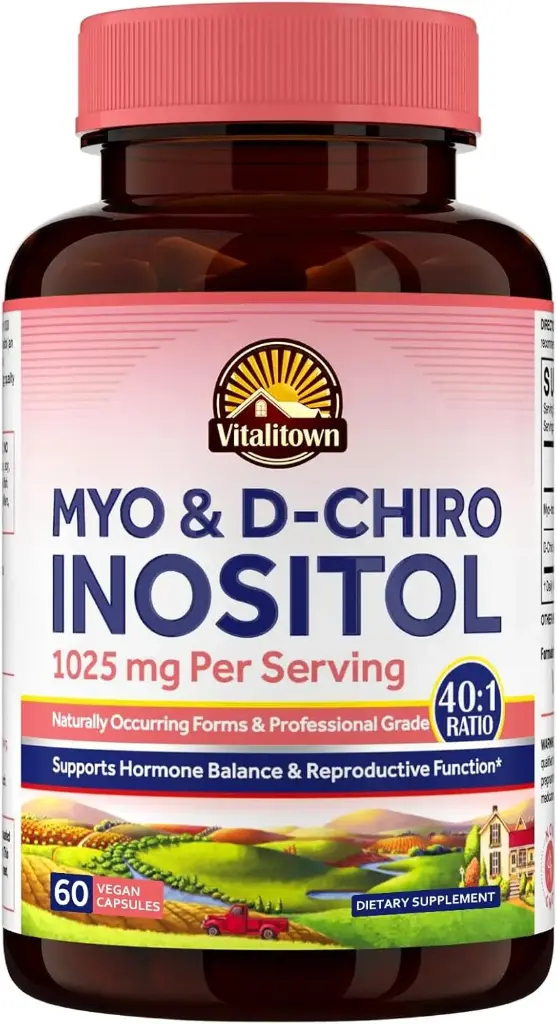 Myo-inositol 1000 mg + d-chiro-inositol 25 mg 60 cápsulas Vitalitown