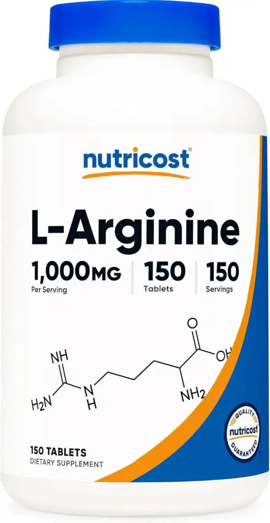 L-Arginina 1000 Mg Amino Acido 150 Tabletas Nutricost