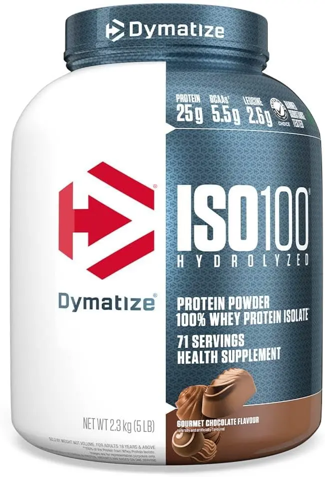 Proteína aislada ISO100 25 g sabor chocolate 76 servicios DYMATIZE