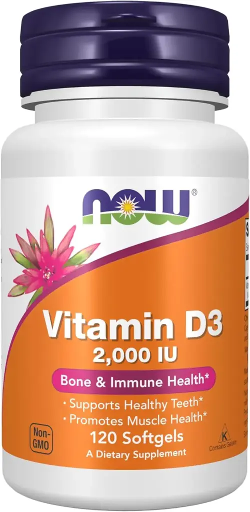 Vitamina d3 2000 iu 120 cápsulas NOW Foods