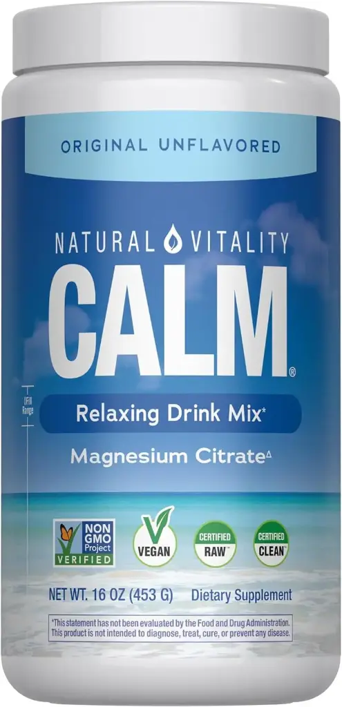 Calm magnesio citrato sin sabor 113 servicios Natural Vitality