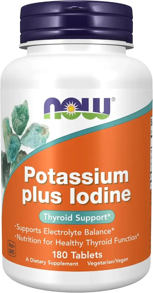 Yoduro de potasio 180 tabletas NOW Foods