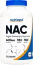 NAC (N-acetil L-cisteína) 600 mg 180 cápsulas Nutricost