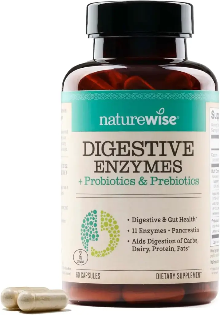 Enzimas Digestivas con Probióticos y Prebióticos 60 Cápsulas NatureWise
