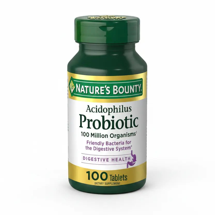 Probióticos acidophilus 100 millones 100 tabletas Nature's Bounty