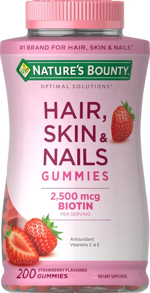 [HSN200] Biotina 2500 mcg para cabello, piel y uñas 200 gomitas Nature's Bounty