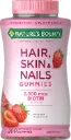Biotina 2500 mcg para cabello, piel y uñas 200 gomitas Nature's Bounty