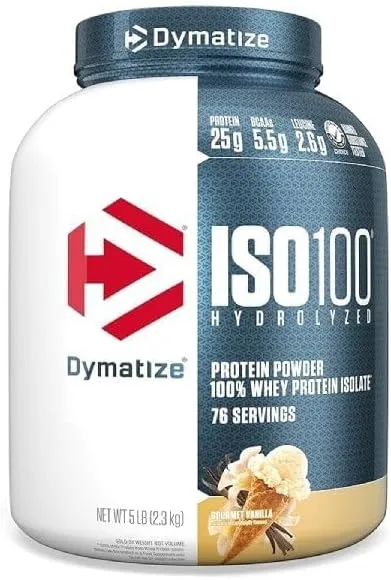 Proteína aislada ISO100 25 g sabor vainilla 76 servicios DYMATIZE