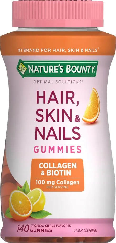 Biotina 2500 mcg para cabello, piel y uñas sabor naranja 140 gomitas Nature's Bounty