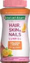 Gomitas Hair, Skin & Nails Sabor Naranja Con Biotina 140 Gomitas Nature's Bounty