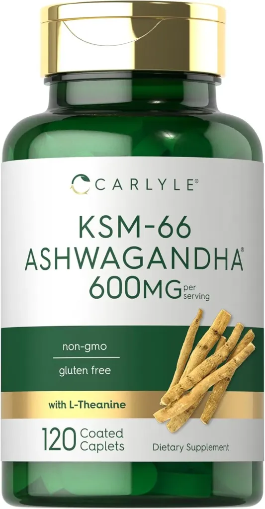 [KSM66] KSM-66 Extracto de raíz de Ashwagandha de 600 mg 120 comprimidos Carlyle