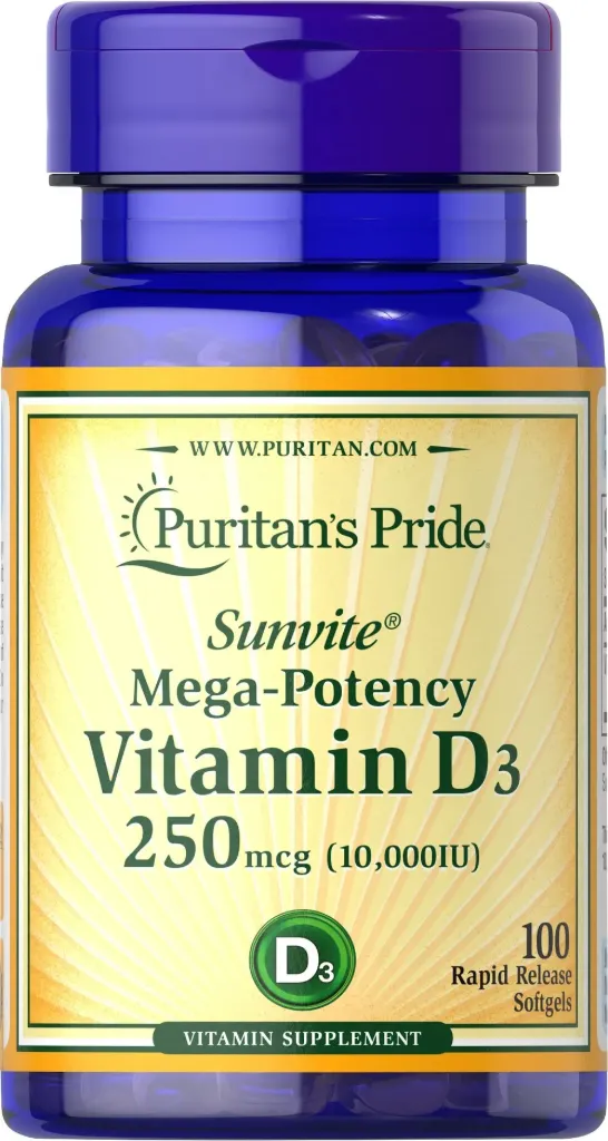 Vitamina d3 10000 iu 100 cápsulas Puritan's Pride