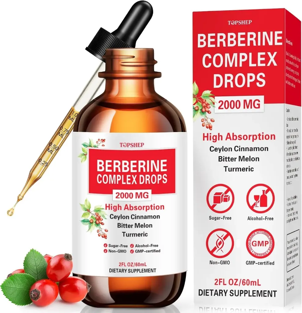 Berberina HCL Liposomal Gotas Liquidas 2000 mg 30 ml TOPSHEP