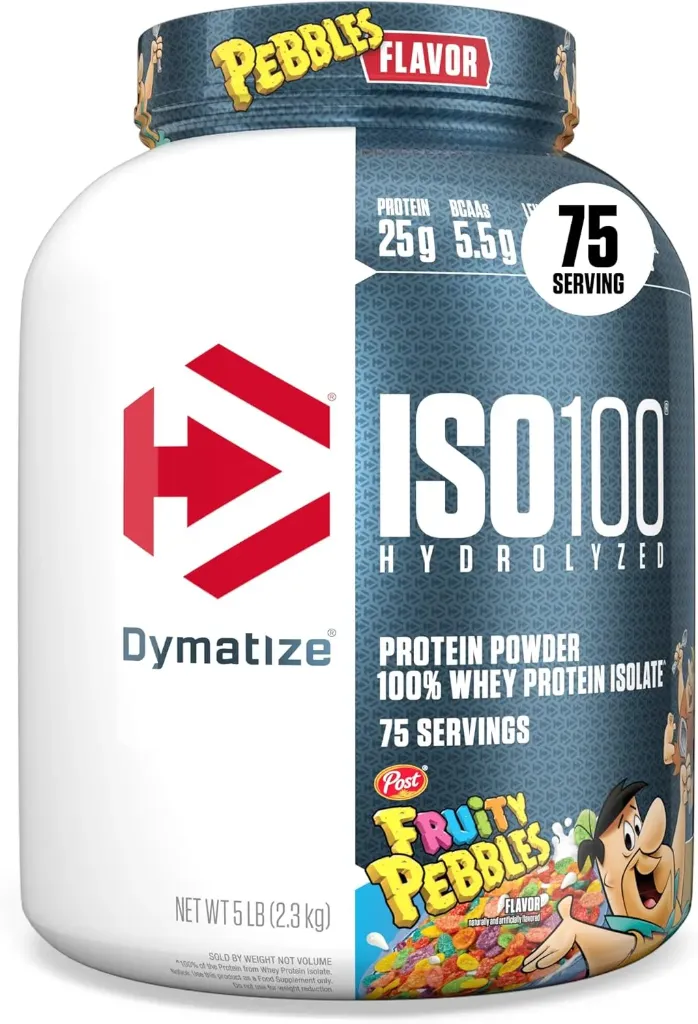 Proteína aislada ISO100 25 g sabor fruity pebbles 75 servicios DYMATIZE
