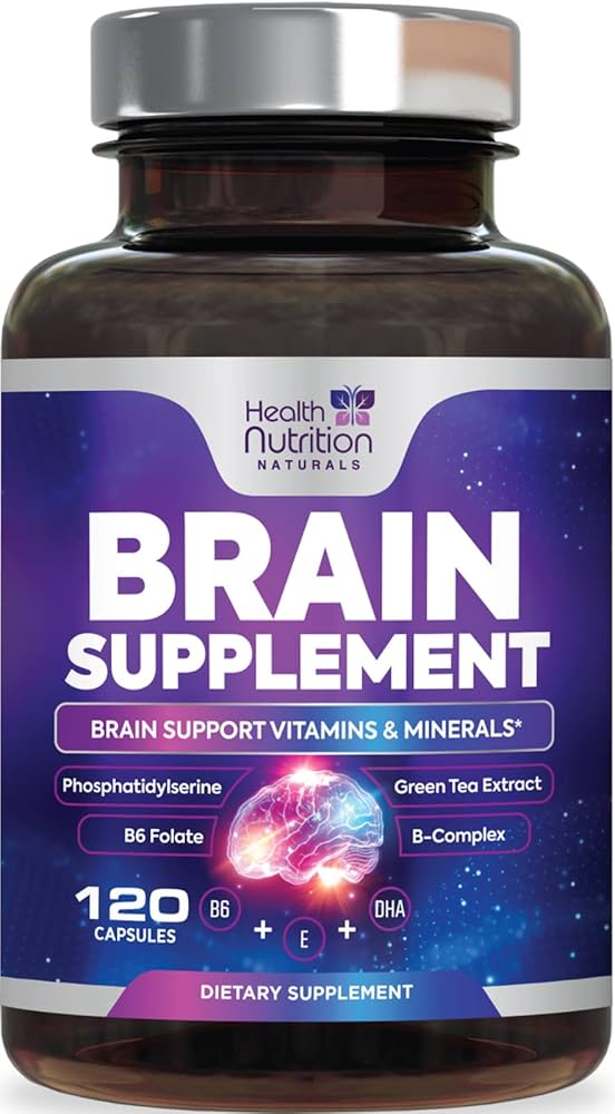 Complejo cerebral con vitaminas, minerales, bacopa y fosfatidilserina 120 cápsulas Health Nutrition