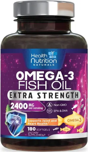 [SB-V6R7] Omega 3 Fish Oil 2400 Mg 180 Caps HEALTH