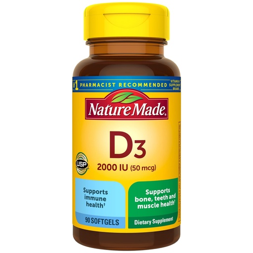 [VT-2886] Vitamina D3 2000 IU 90 Caps NATURE MADE