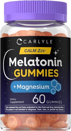 [DE] Gomitas Melatonina 10 mg + Magnesio 60 Gums Carlyle