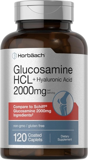 [VT-16203] Glucosamina HCL + Acido Hialurónico 2000 mg 120 Caps Horbäach