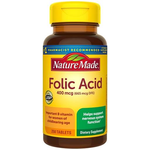 [VT-1274] Acido Fólico 400 mcg 250 Tabs Nature Made