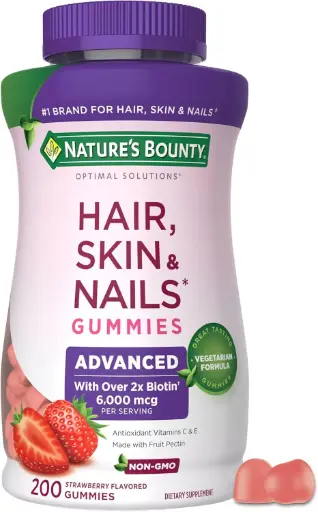 [4436] Hair, Skin & Nails con 6000 mcg biotina 200 Gomitas Nature's Bounty