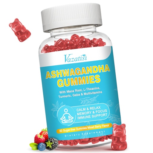 [DE-VA] Ashwagandha 3000 mg Con Curcuma 120 Gomitas Vazatisi